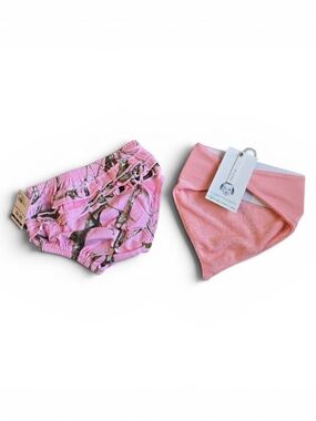 TRUETIMBER Diaper Cover Pink Camo One Size & Gerber Organic Pink Handkerchief
